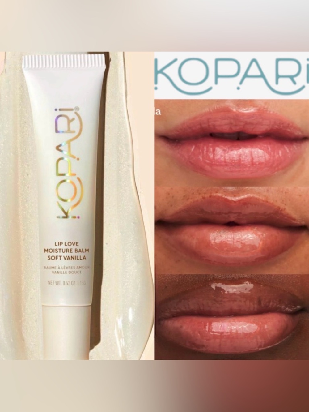 ✨ Kopari Lip Love Moisture Balm – Soft Vanilla | Brand New in Box
